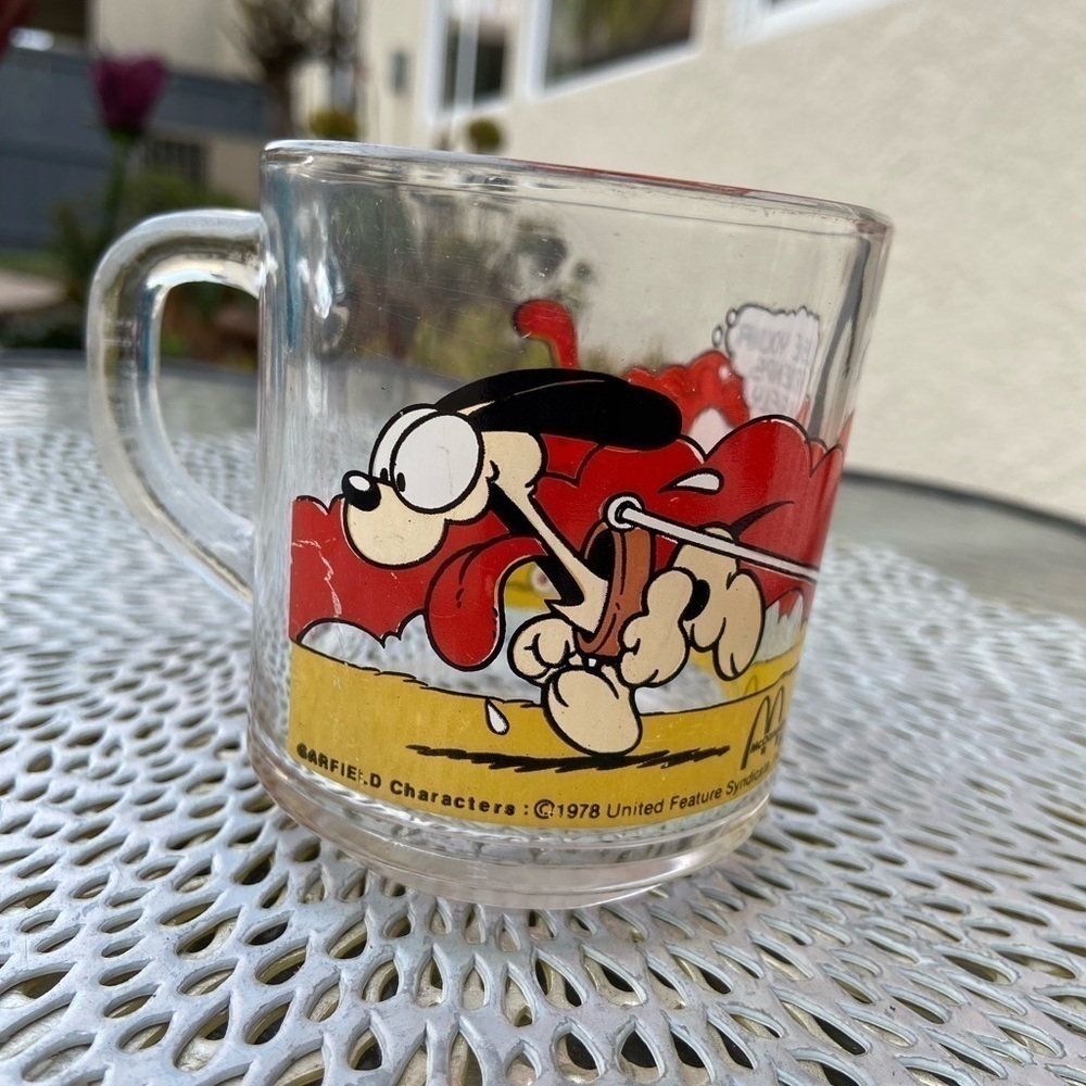 Vintage Garfield Glass Mug